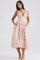 Alyssa Tropical Print Midi Sundress Summer 8