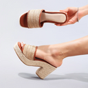 Arlo Woven Raffia Heels Lightweight 2