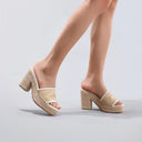 Arlo Woven Raffia Heels Lightweight 4