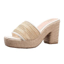 Arlo Woven Raffia Heels Lightweight 5