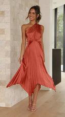 Ayla Lightweight One Shoulder Midi Dress 12