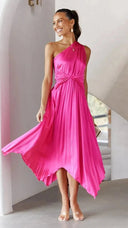 Ayla Lightweight One Shoulder Midi Dress 9