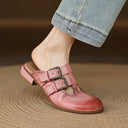 Clara Leather Block Heel Mules 8