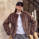 Elvia Faux Fur Jacket | Winter Soft Plush Faux Fur Short Coat