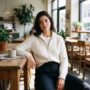 Cashmere Zip Cardigan | Cable-Knit High Collar Sweater