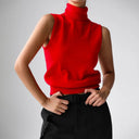 Mason | Elegant High-Neck Wool Sweater Vest for Women 1