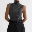Mason | Elegant High-Neck Wool Sweater Vest for Women 2