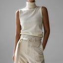 Mason | Elegant High-Neck Wool Sweater Vest for Women 4