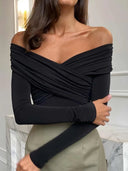 Mia | Elegant Off-Shoulder Fitted Women's Top 8