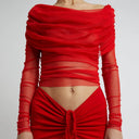 Milan Ruched Off-Shoulder Going Out Top 4