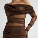 Milan Ruched Off-Shoulder Going Out Top 7