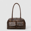 Mira Distressed Vegan Leather Shoulder Bag Women’s 1