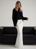 Mira Satin Fishtail Maxi Skirt Evening 4