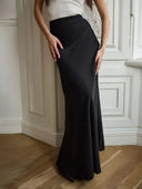 Mira Satin Fishtail Maxi Skirt Evening 7