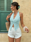 Mira Twist-Front Lightweight Crop Top 0