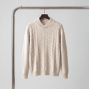Rovel Knit Sweater | Vintage Cable-Knit Shawl-Collar Pullover