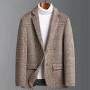 Calder Plaid Sports Coat in Glen Check with Notch Lapel and Flap Pockets