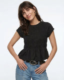 Sienna Ruffled Cap Sleeve Womens Top 0
