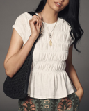 Sienna Ruffled Cap Sleeve Womens Top 5