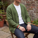 Tavik Cardigan | Relaxed V-Neck Knit with Ribbed Trim & Contrast Cuffs