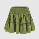 Vera Leopard Ruffle Skirt Lightweight 10