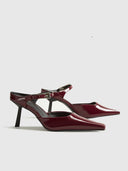 Vera Microfiber Slingback Heels Pointed Toe Women’s 4