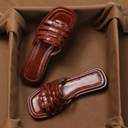 Vera Woven Vegan Leather Slides 7