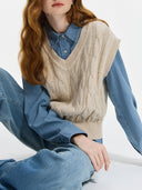 Ada Cable Knit Vest - Marcus Rhode