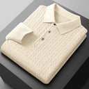Cable Knit Long Sleeve Polo - Marcus Rhode