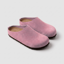 Aline | Suede Leather Mules, Slip-On Clogs with Cork Footbed