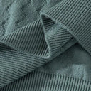 Serrano Oversized Quarter Zip Polo, Wave Knit Texture With Ribbed Cuffs