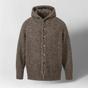 Rovigne Bouclé Knit Oversized Hooded Cardigan, Relaxed Fit and Ribbed Cuffs