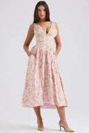 Alyssa Tropical Print Midi Sundress Summer 4