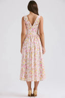 Alyssa Tropical Print Midi Sundress Summer 5