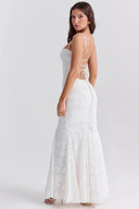 Arden Lace Maxi Dress White Wedding Guest 6