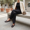 Avela Slingback Flats | Open-Knit Mesh Square-Toe Flat Sandals