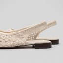 Avela Slingback Flats | Open-Knit Mesh Square-Toe Flat Sandals