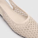 Avela Slingback Flats | Open-Knit Mesh Square-Toe Flat Sandals