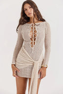 Aveline Crochet Knit Dress Cotton Blend Summer 4