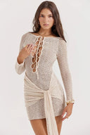 Aveline Crochet Knit Dress Cotton Blend Summer 5