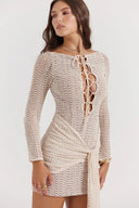 Aveline Crochet Knit Dress Cotton Blend Summer 6