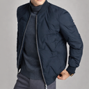 Treviso Quilted Bomber Jacket, Padded Insulation and Ribbed Collar and Cuffs