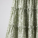 Brisa Floral Skirt | Tiered Ruffle Drawstring A-Line Skirt