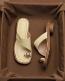 Carter Sculpted Leather Slides Summer 8