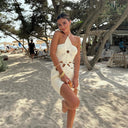 Celia Crochet Cotton Halter Top Mini Skirt Set Summer 6