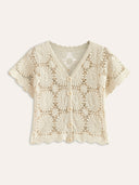 Celia Floral Crochet Cotton Cardigan Women’s 1