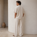 Orven Matching Set | Loose Short Sleeve Shirt and Wide-Leg Pan