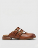 Clara Leather Block Heel Mules 2