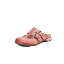 Clara Leather Block Heel Mules 4