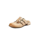 Clara Leather Block Heel Mules 6